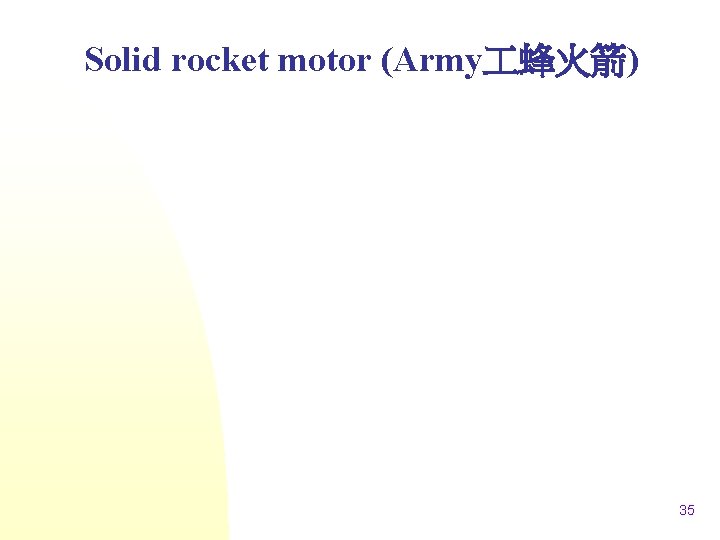 Solid rocket motor (Army 蜂火箭) 35 