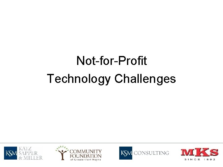 Not-for-Profit Technology Challenges 