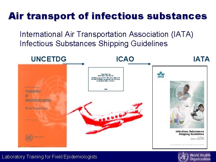 Air transport of infectious substances International Air Transportation Association (IATA) Infectious Substances Shipping Guidelines