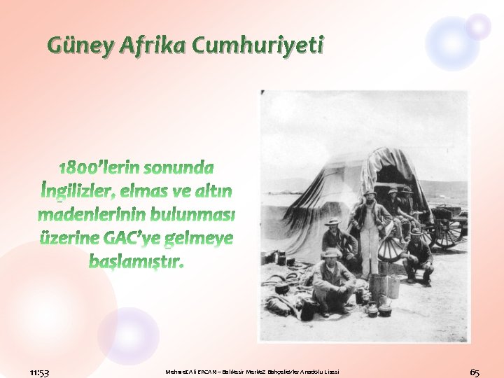 Güney Afrika Cumhuriyeti 11: 53 Mehmet Ali ERCAN – Balıkesir Merkez Bahçelievler Anadolu Lisesi