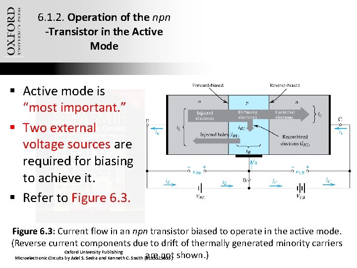 6. 1. 2. Operation of the npn -Transistor in the Active Mode § Active