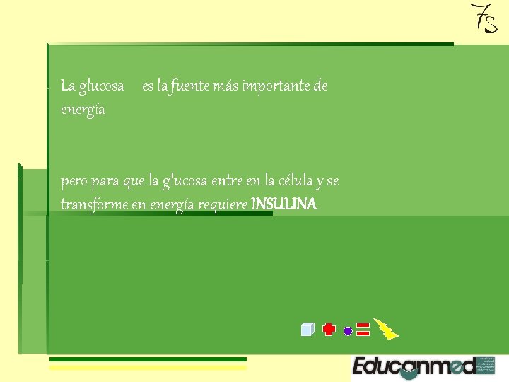 La glucosa es la fuente más importante de energía pero para que la glucosa