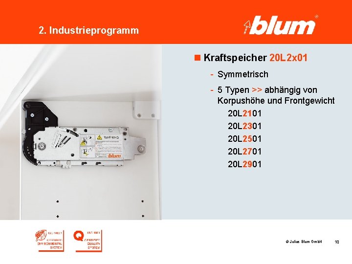 2. Industrieprogramm n Kraftspeicher 20 L 2 x 01 - Symmetrisch - 5 Typen