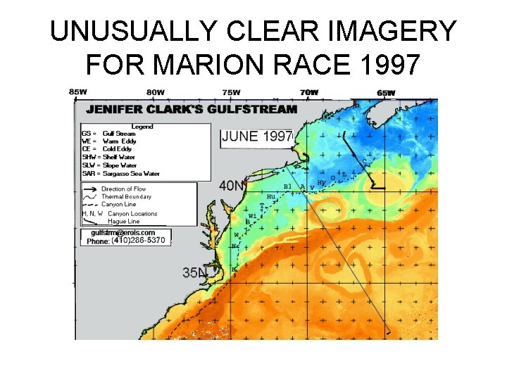 UNUSUALLY CLEAR IMAGERY FOR MARION RACE 1997 