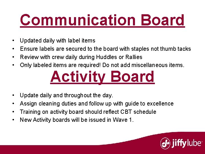 Communication Board • • Updated daily with label items Ensure labels are secured to