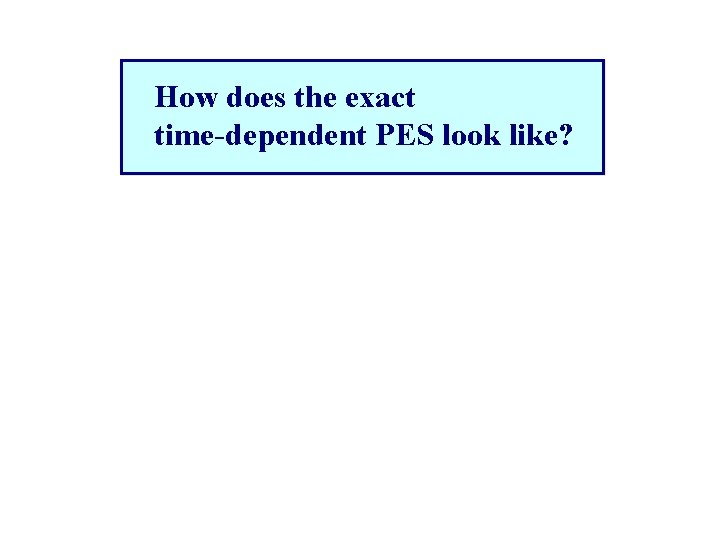 How does the exact time-dependent PES look like? 