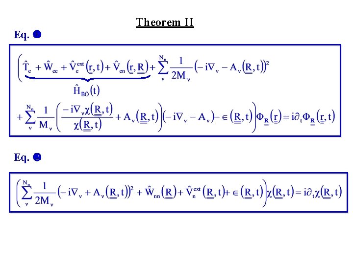 Theorem II Eq. 