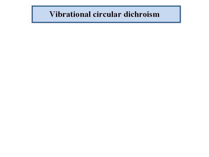 Vibrational circular dichroism 