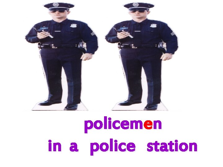 policemen in a police station 