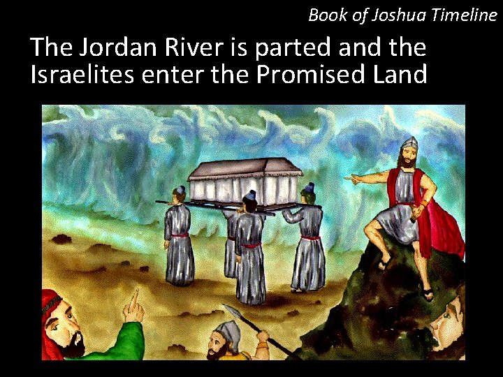 Book of Joshua Timeline The Jordan River is parted and the Israelites enter the