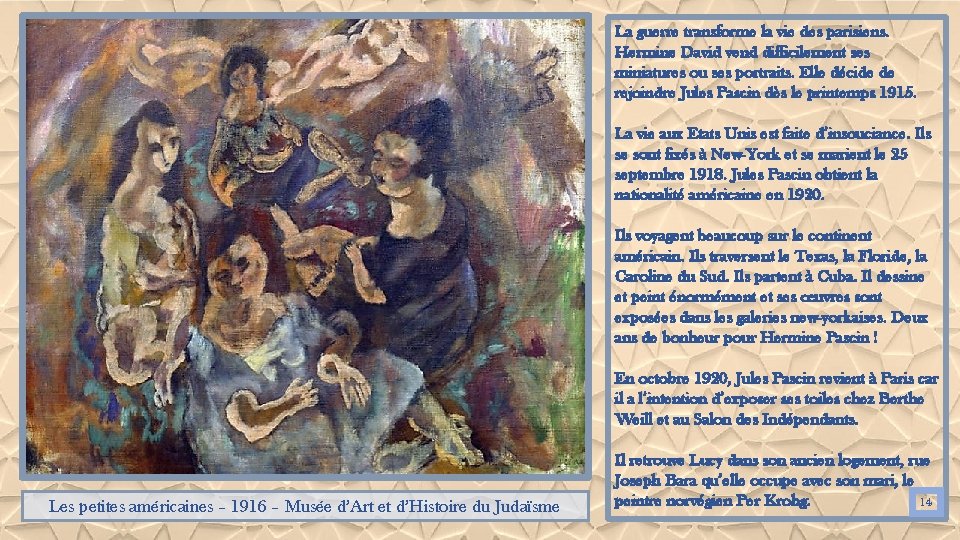 La guerre transforme la vie des parisiens. Hermine David vend difficilement ses miniatures ou La guerre transforme la vie des parisiens. Hermine David vend difficilement ses miniatures ou
