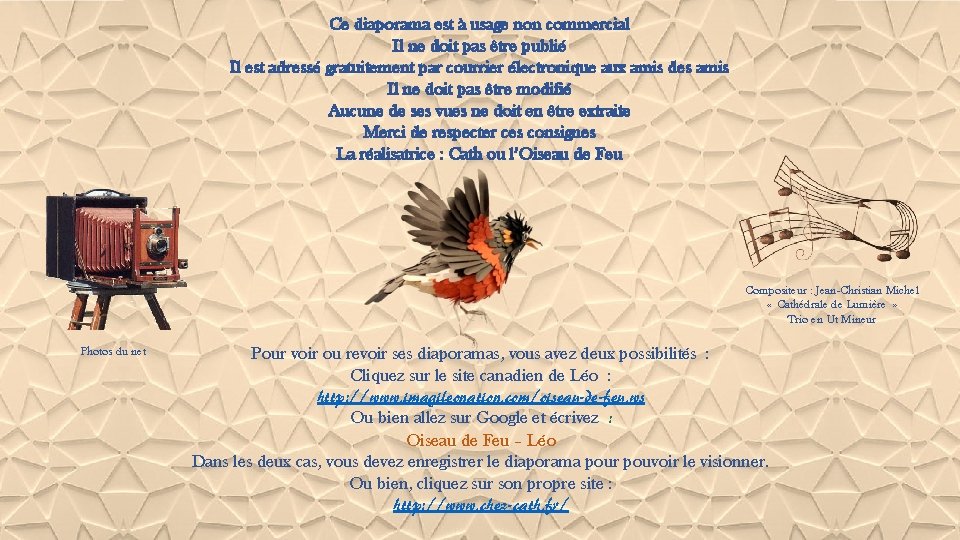 Ce diaporama est à usage non commercial Il ne doit pas être publié Il Ce diaporama est à usage non commercial Il ne doit pas être publié Il