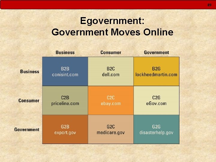 49 Egovernment: Government Moves Online 