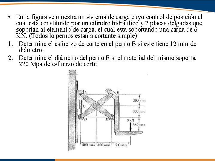  • En la figura se muestra un sistema de carga cuyo control de