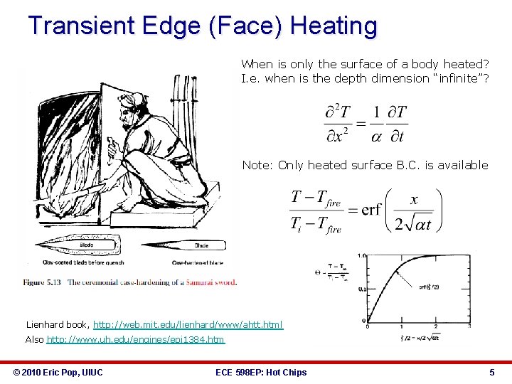 Transient Edge (Face) Heating When is only the surface of a body heated? I.