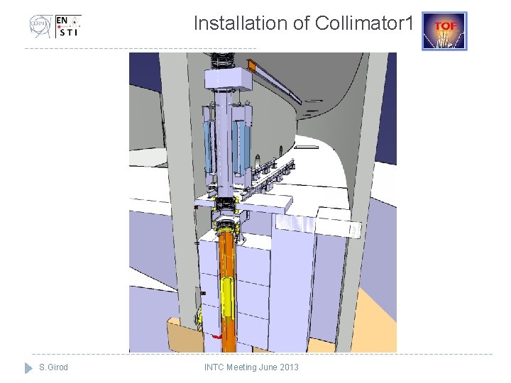 Installation of Collimator 1 S. Girod INTC Meeting June 2013 