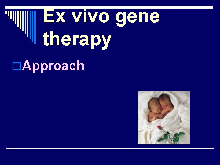 Ex vivo gene therapy o. Approach 