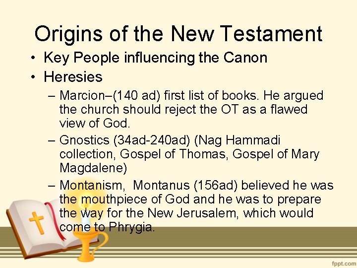 Origins of the Bible The New Testament Origins