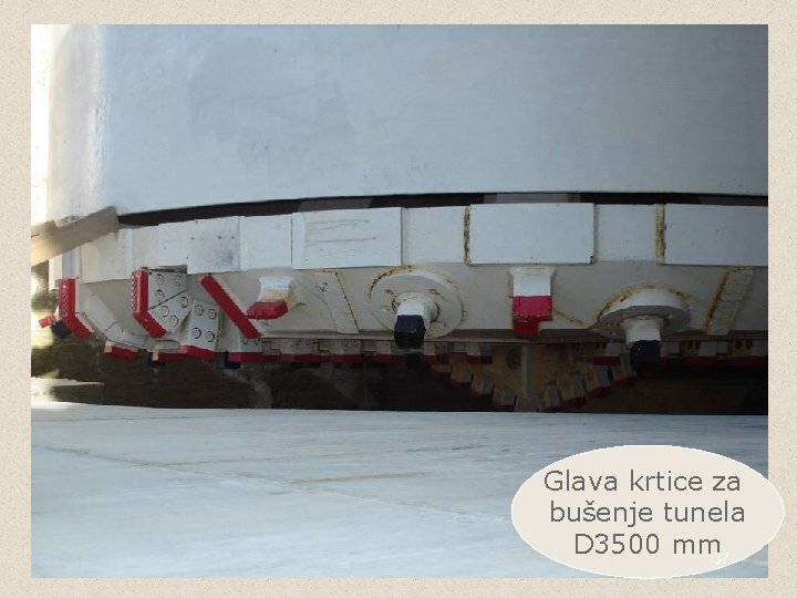 Glava krtice za bušenje tunela D 3500 mm 37 