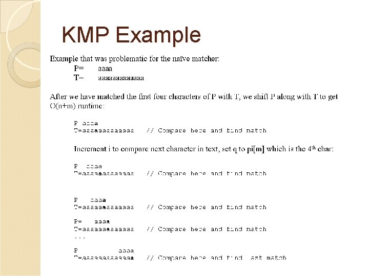 KMP Example 