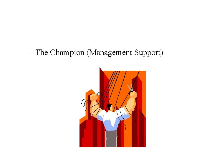 – The Champion (Management Support) 