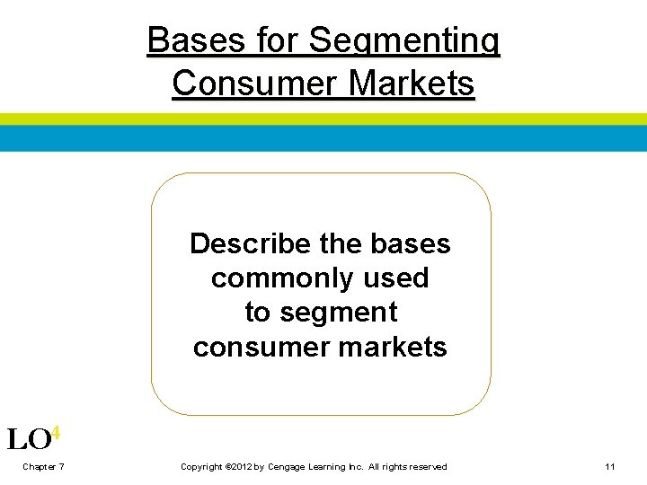 Bases for Segmenting Consumer Markets Describe the bases commonly used to segment consumer markets