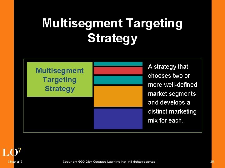 Multisegment Targeting Strategy A strategy that chooses two or more well-defined market segments and