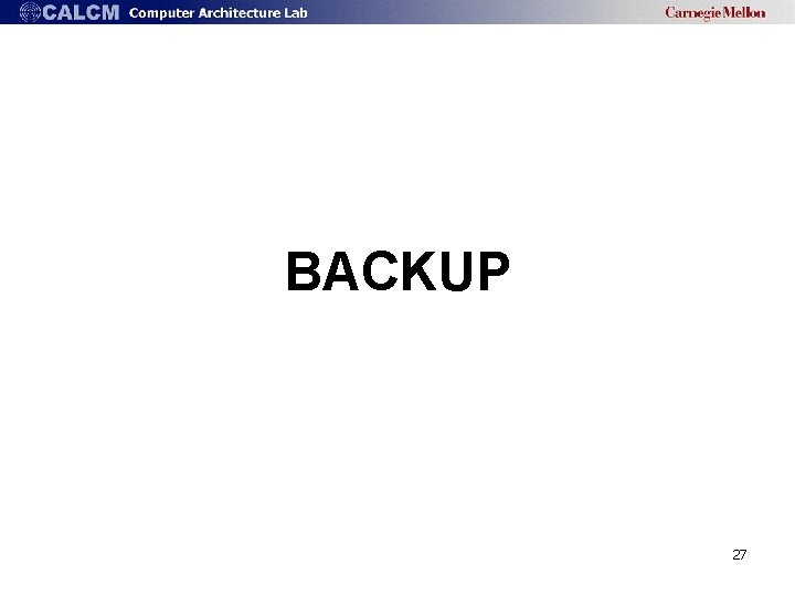 BACKUP 27 