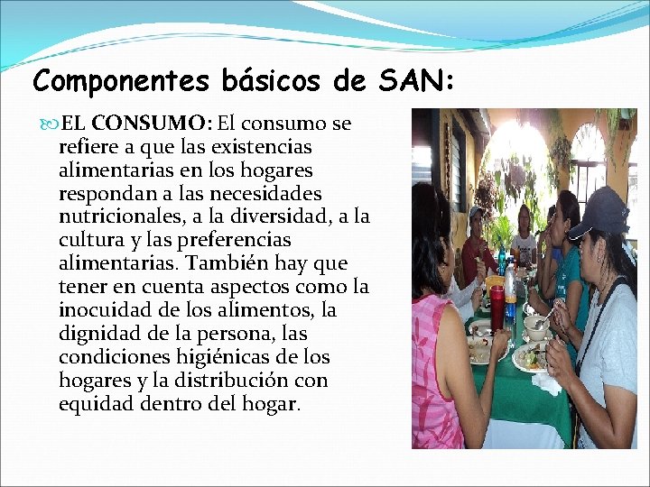 Componentes básicos de SAN: EL CONSUMO: El consumo se refiere a que las existencias