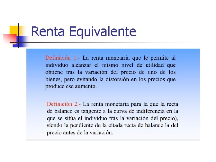 Renta Equivalente 