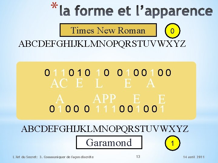 * Times New Roman 0 ABCDEFGHIJKLMNOPQRSTUVWXYZ 011010 10 0100100 CACHE R L E ME