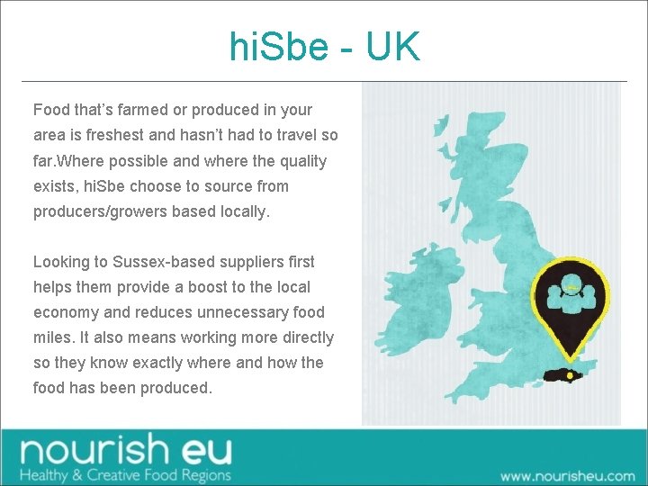 hi. Sbe - UK Food that’s farmed or produced in your area is freshest