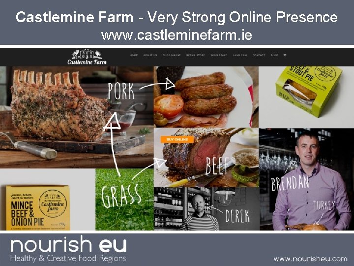 Castlemine Farm - Very Strong Online Presence www. castleminefarm. ie 