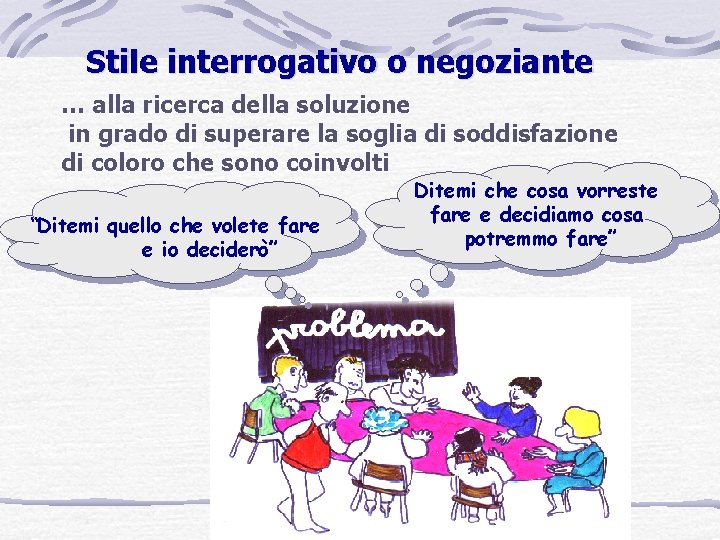 Stile interrogativo o negoziante … alla ricerca della soluzione in grado di superare la