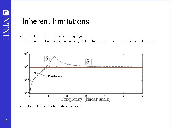 Inherent limitations 42 • • Simple measure: Effective delay θeff Fundamental waterbed limitation (”no