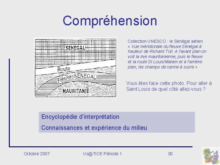 Compréhension Collection UNESCO : le Sénégal aérien « Vue méridionale du fleuve Sénégal à