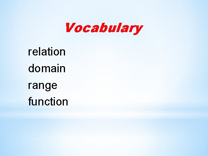 Vocabulary relation domain range function 