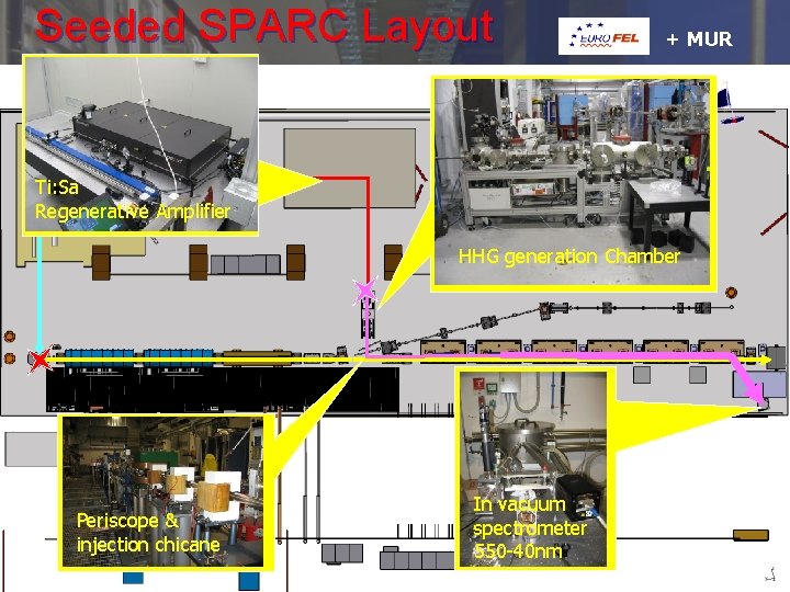 Seeded SPARC Layout + MUR Ti: Sa Regenerative Amplifier HHG generation Chamber Periscope &