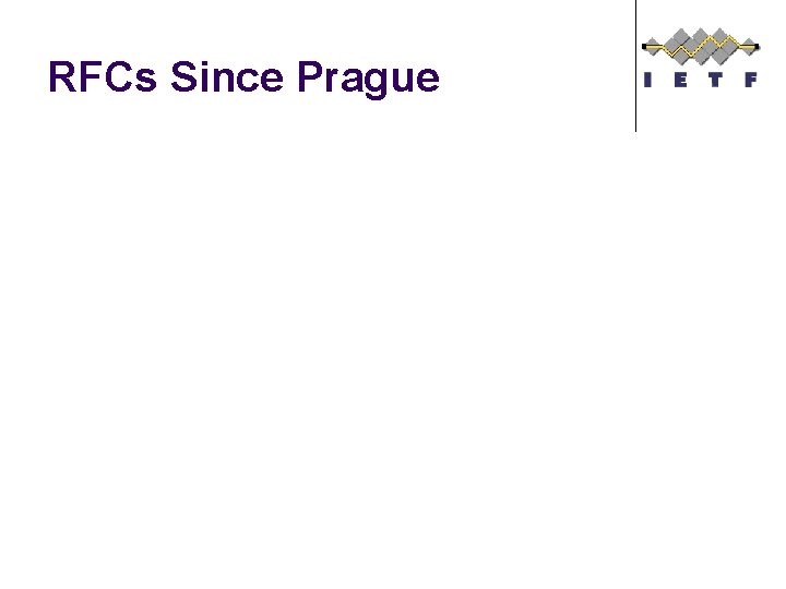 RFCs Since Prague 