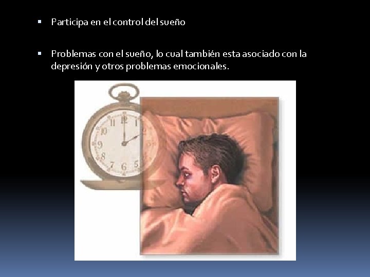  Participa en el control del sueño Problemas con el sueño, lo cual también