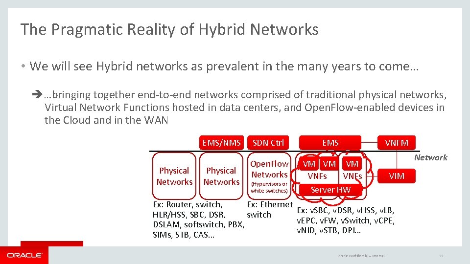 The Pragmatic Reality of Hybrid Networks • We will see Hybrid networks as prevalent