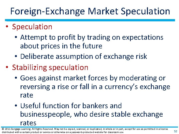 Foreign‐Exchange Market Speculation • Attempt to profit by trading on expectations about prices in Foreign‐Exchange Market Speculation • Attempt to profit by trading on expectations about prices in
