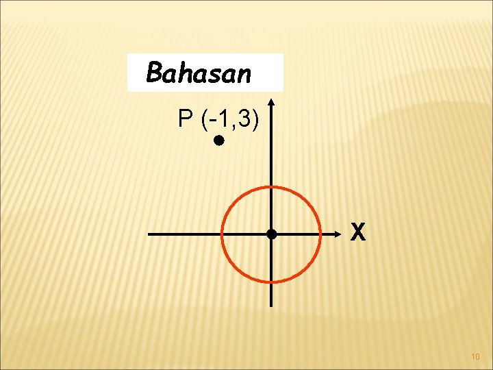 Bahasan P (-1, 3) ● ● X 10 