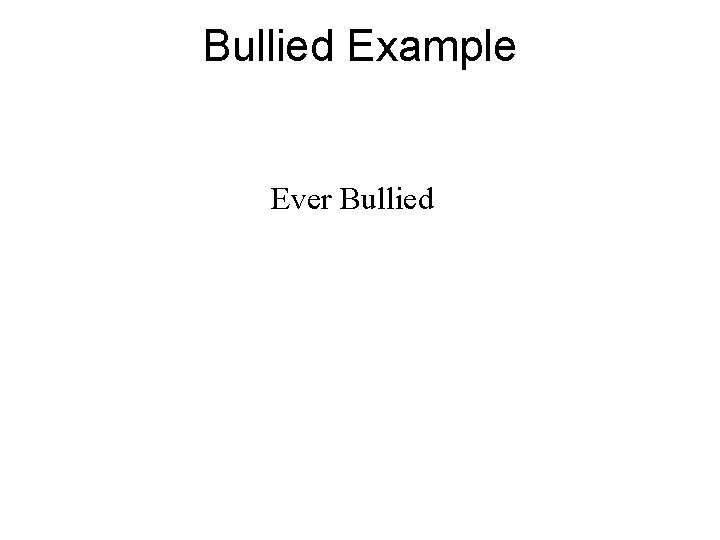 Bullied Example Ever Bullied 