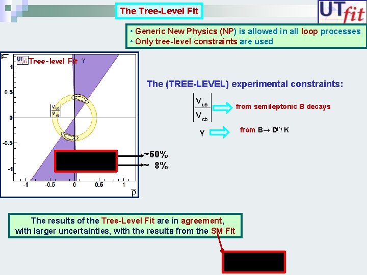 The Tree-Level Fit • Generic New Physics (NP) is allowed in all loop processes