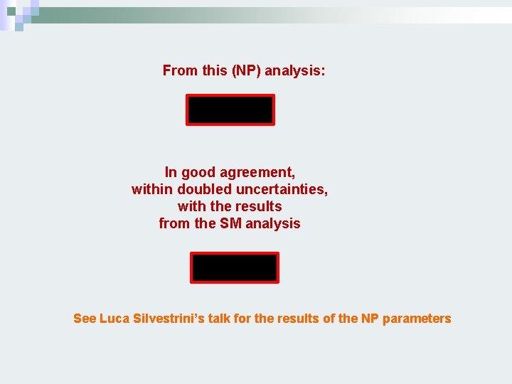 From this (NP) analysis: In good agreement, within doubled uncertainties, with the results from