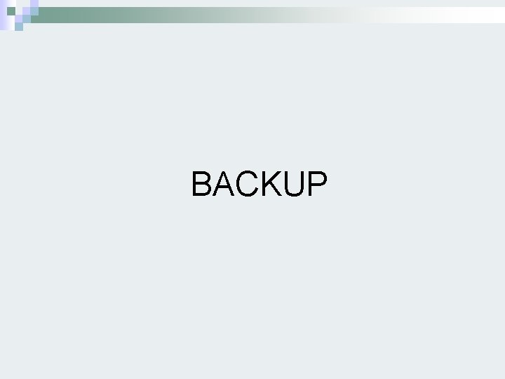 BACKUP 
