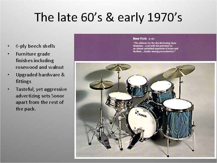 The late 60’s & early 1970’s • • 6 -ply beech shells Furniture grade
