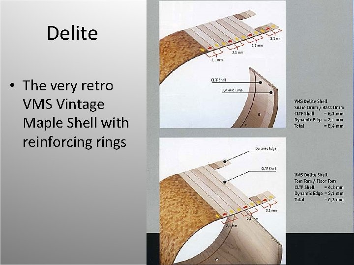 Delite • The very retro VMS Vintage Maple Shell with reinforcing rings 