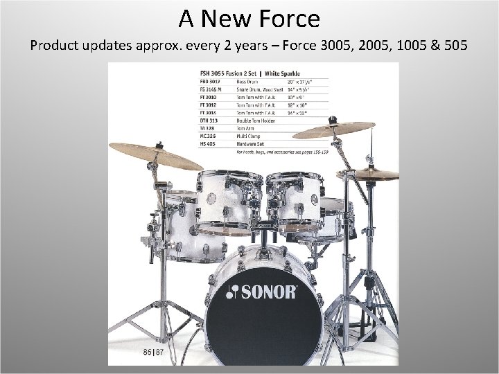 A New Force Product updates approx. every 2 years – Force 3005, 2005, 1005